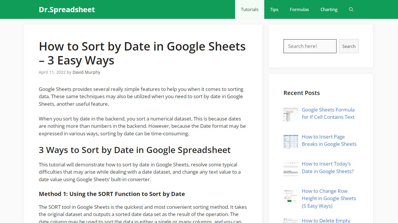 How to Sort by Date in Google Sheets – 3 Easy Ways